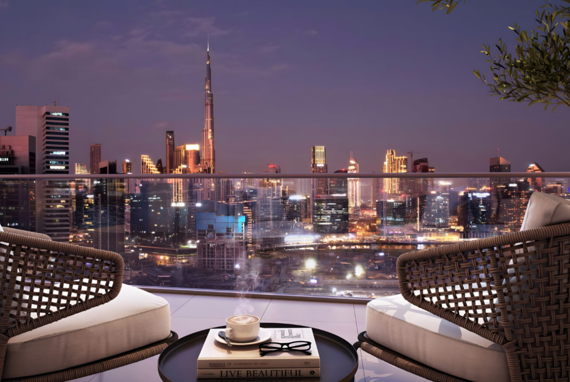 2BR G1 Living Burj and Canal view distress