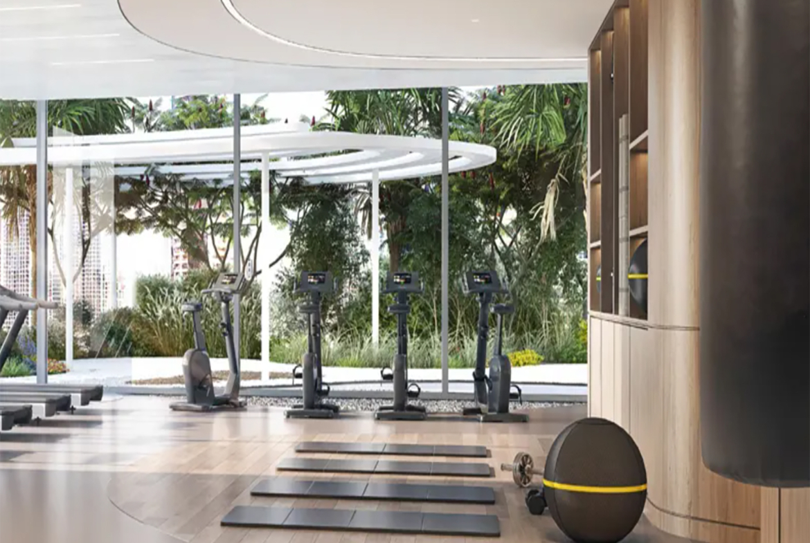 2BR G1 Living Burj and Canal view distress yoga zone