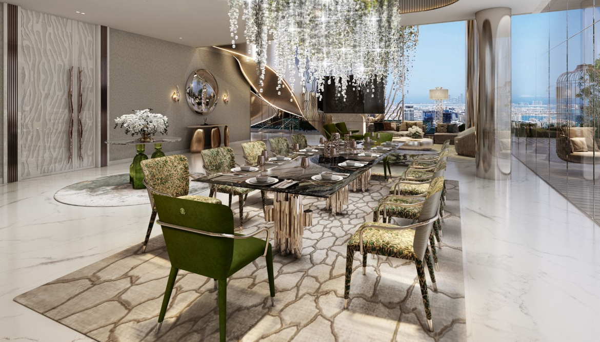 Damac Bay 2 by Cavalli distress resale 1 bedroom dining area