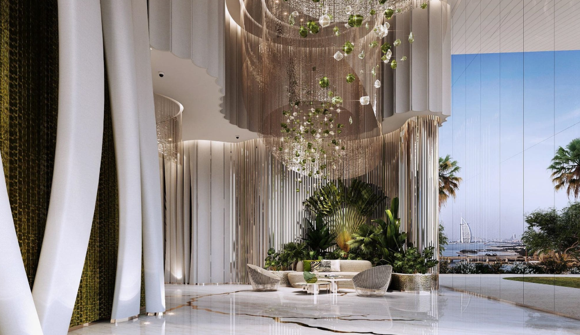 Damac Bay 2 by Cavalli distress resale 1 bedroom grand lobby
