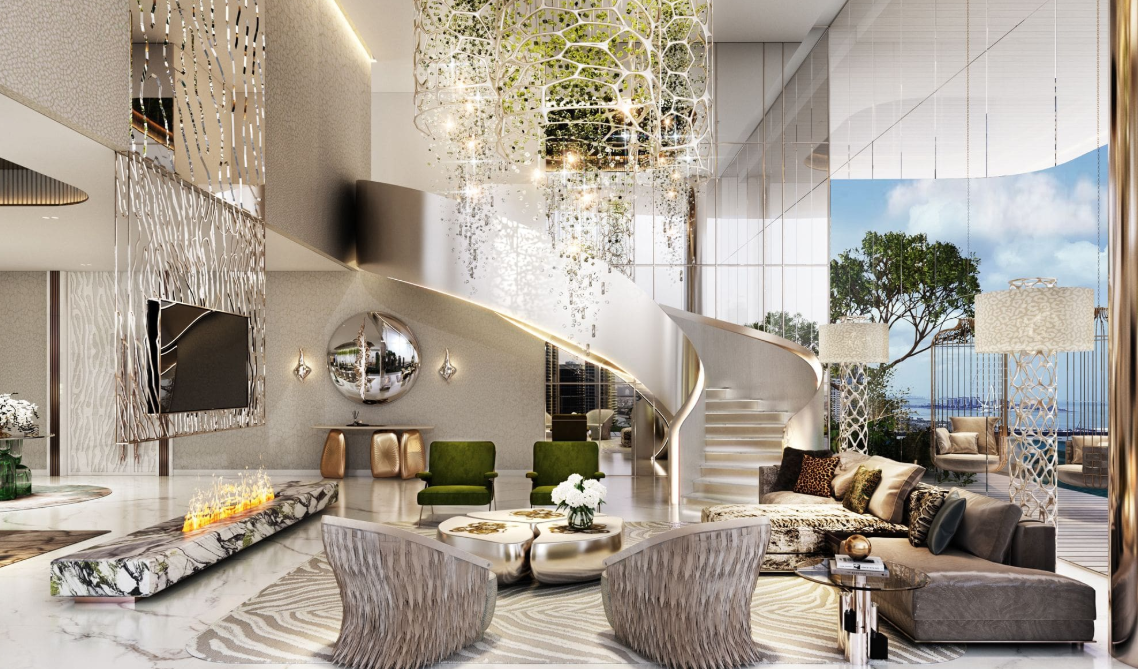 Damac Bay 2 by Cavalli distress resale 1 bedroom lobby