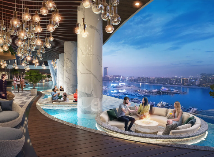 Damac Bay 2 by Cavalli distress resale 1 bedroom pool lounge