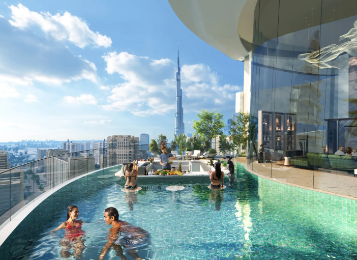 Damac Canal Heights 2 grisogono distress 1 br resale infinity pool