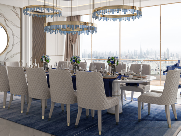 Damac Canal Heights 2 grisogono distress 1 br resale dining area