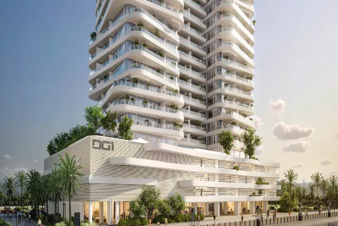 2BR G1 Living Burj and Canal view distress facade view street