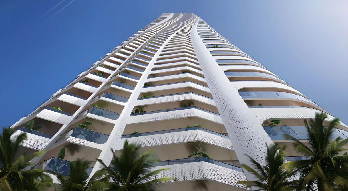Damac Volta 1 bedroom resale below OP facade view