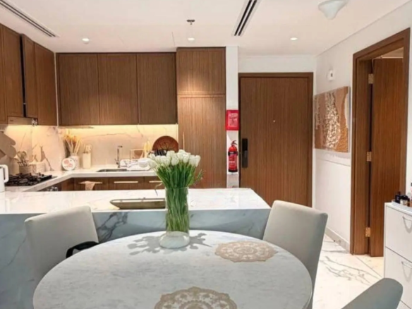 Riviera Azure Meydan-1br resale below OP living room