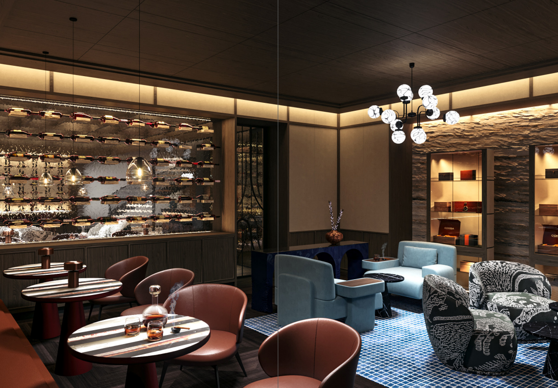 Six Senses residences sky villa 3br distress cigar lounge