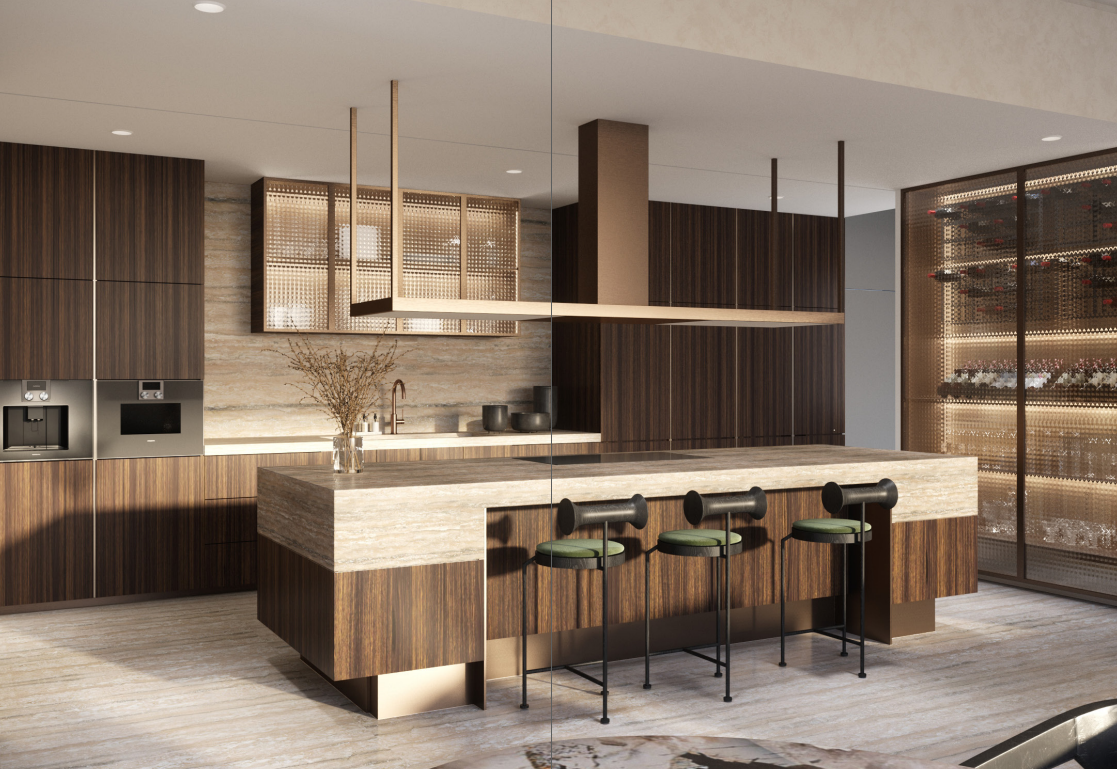 Six Senses residences sky villa 3br distress op kitchen