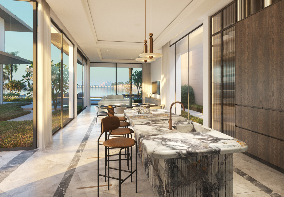 Six Senses residences sky villa 3br distress show kitchen