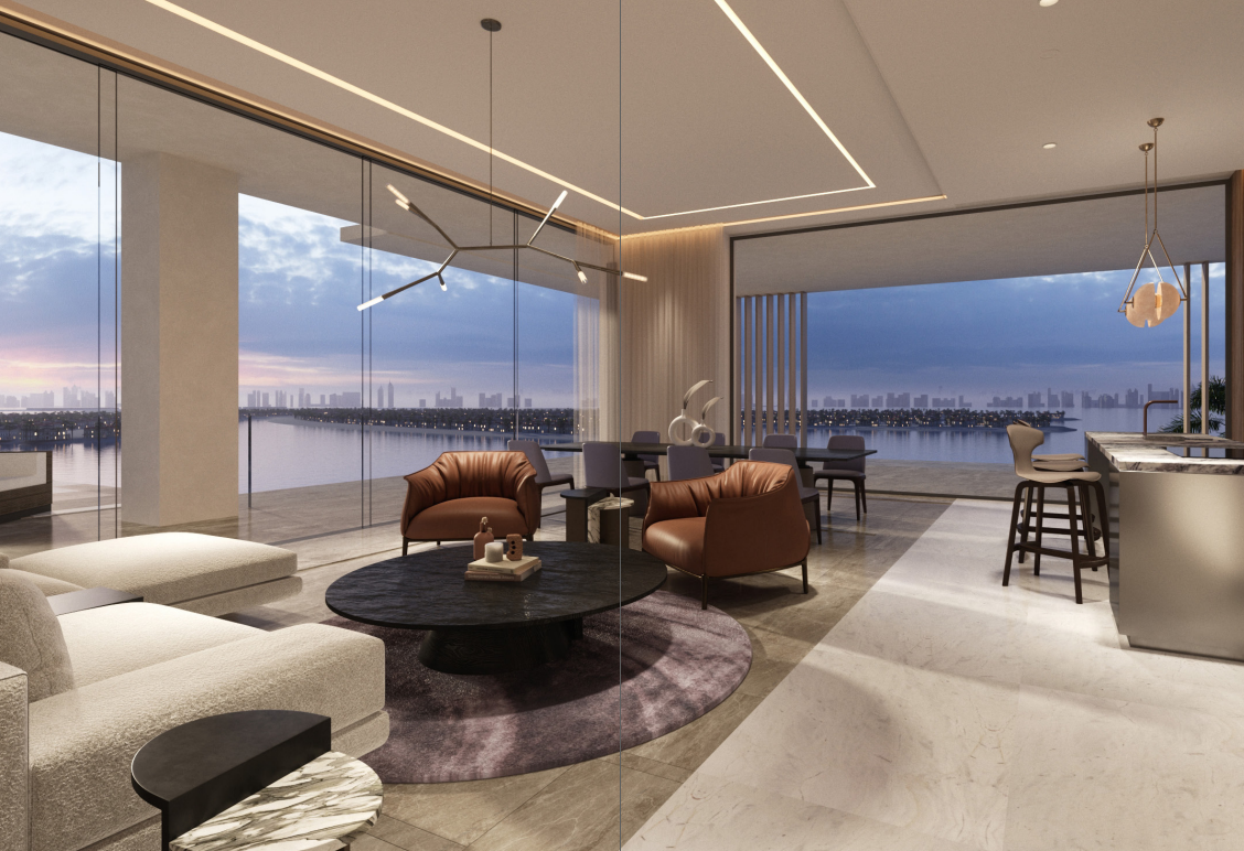 Six Senses residences sky villa 3br distress op living room