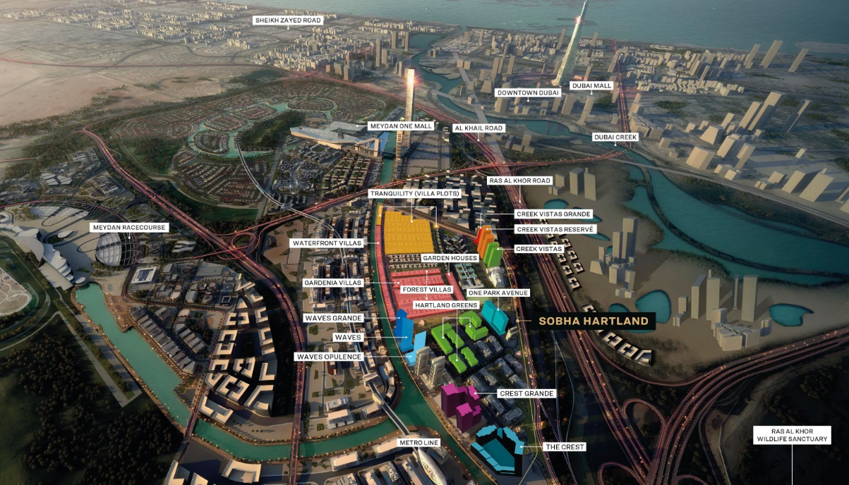 Sobha Realty about developer Sobha Hrtland II masterplan
