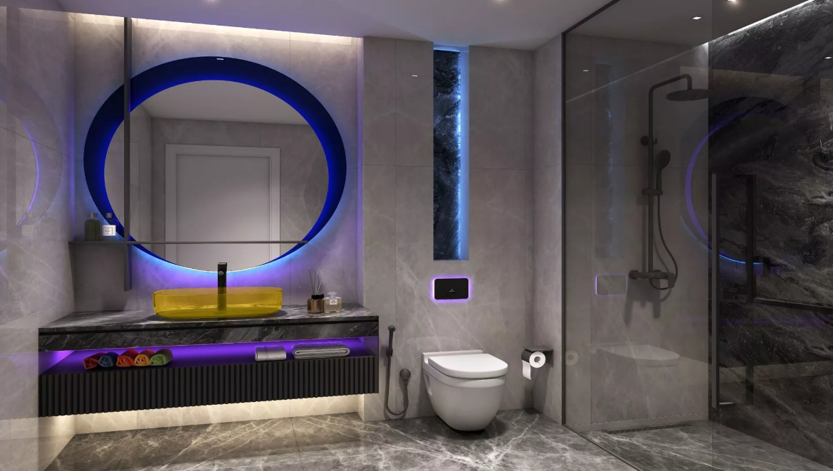 Damac Volta 1 bedroom resale below OP bathroom