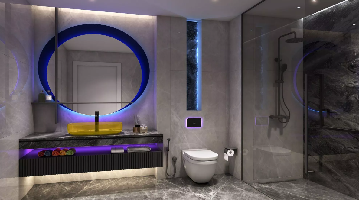 Damac Volta 1 bedroom resale below OP bathroom