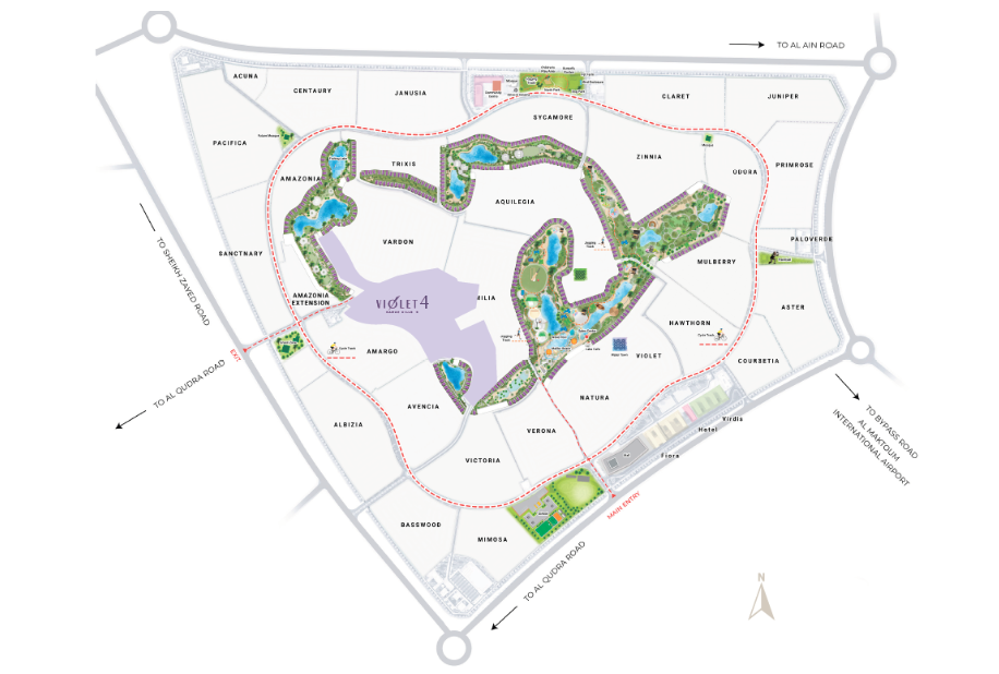 Damac Hills 2 Violet 4br distress resale below op cluster map location