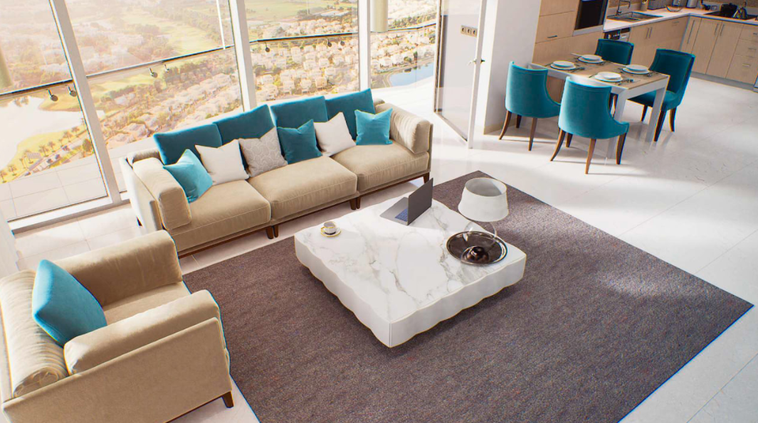 Golf Views Seven City distress interior