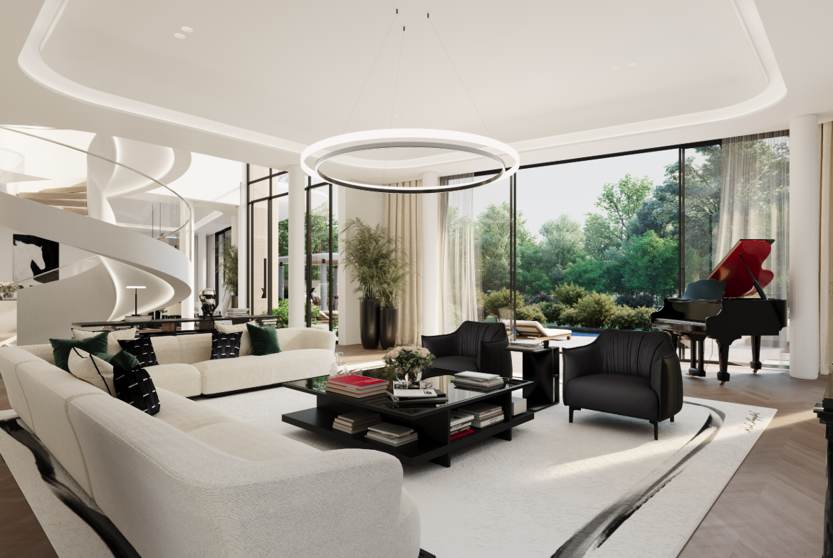 Karl Lagerfeld villas distress resale 6br branded interior