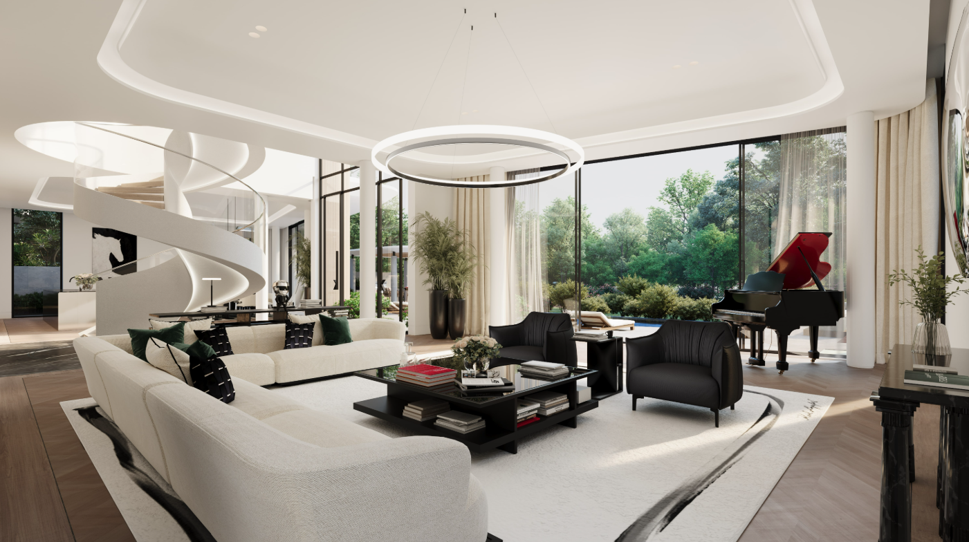 Karl Lagerfeld villas distress resale 6br branded interior