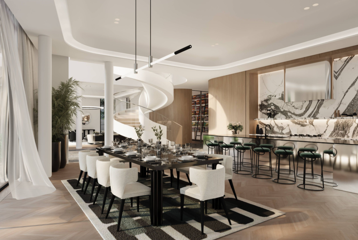Karl Lagerfeld villas distress resale 6brdining