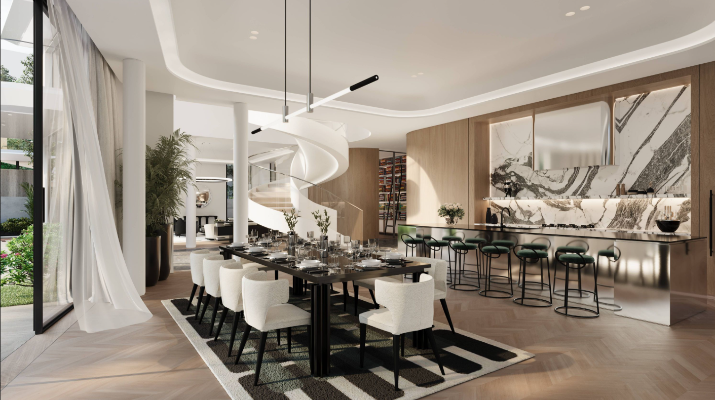 Karl Lagerfeld villas distress resale 6brdining