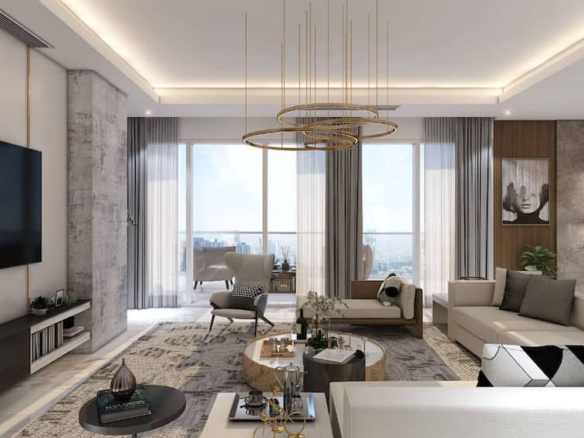 Kempimski Marina Residence distress resale living room