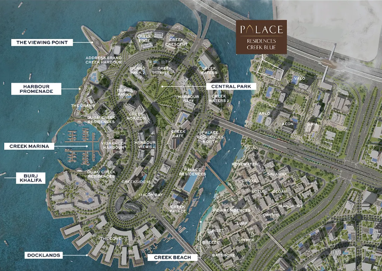 Palace Residences Creek Blue distress resale 1 br location