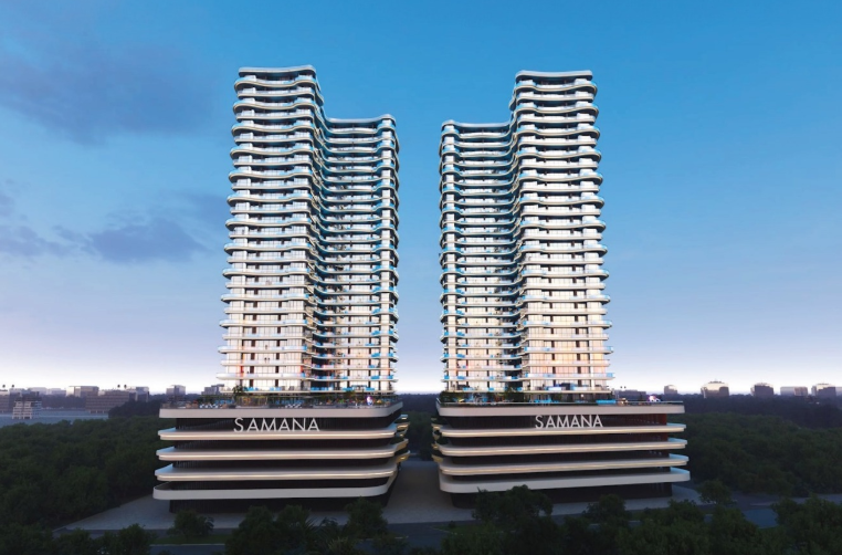 Samana Barari Views 2 distress resale studio towers facade