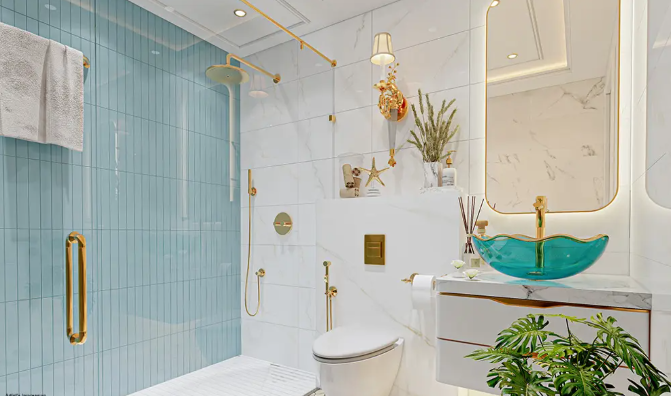 Vincitore Aqua Dimore distress resale bathroom