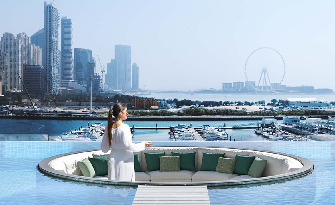 W Residences Dubai Harbour by Arada distress resale below OP jacuzzi