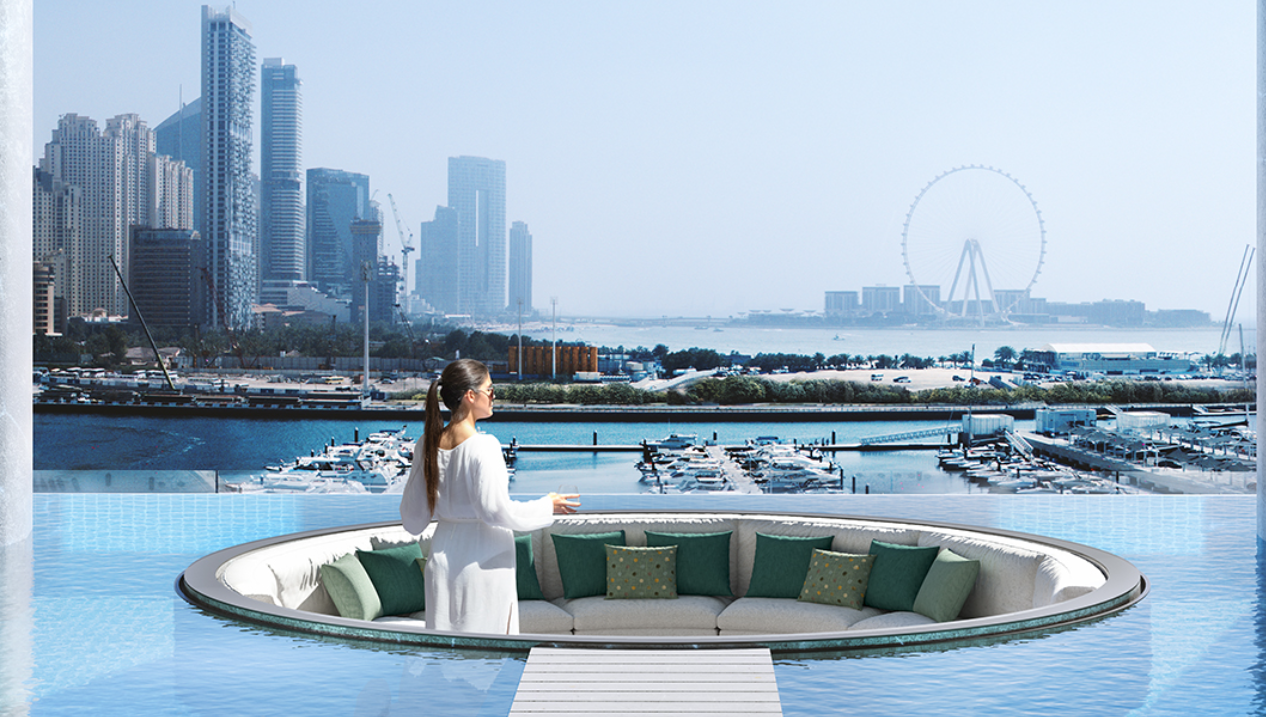 W Residences Dubai Harbour by Arada distress resale below OP jacuzzi