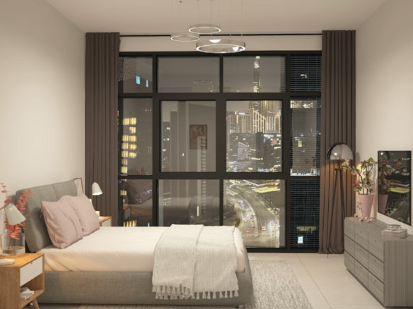 West Bay Tower 1br distress resale bedroom