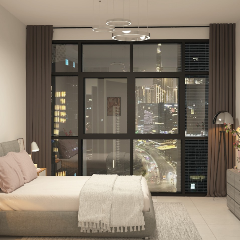 West Bay Tower 1br distress resale bedroom