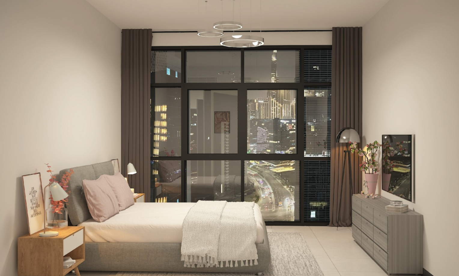 West Bay Tower 1br distress resale bedroom