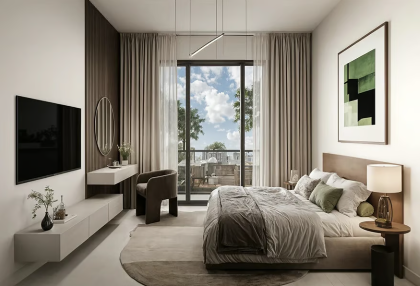 Wilds by Aldar 3br independent villa distress bedroom