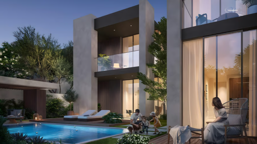 Wilds by Aldar 3br independent villa distress facade close up