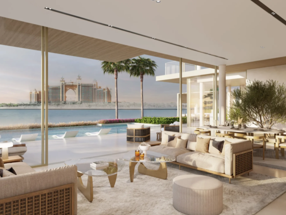 The Palm Crown 6BR villa distress resale below OP living room