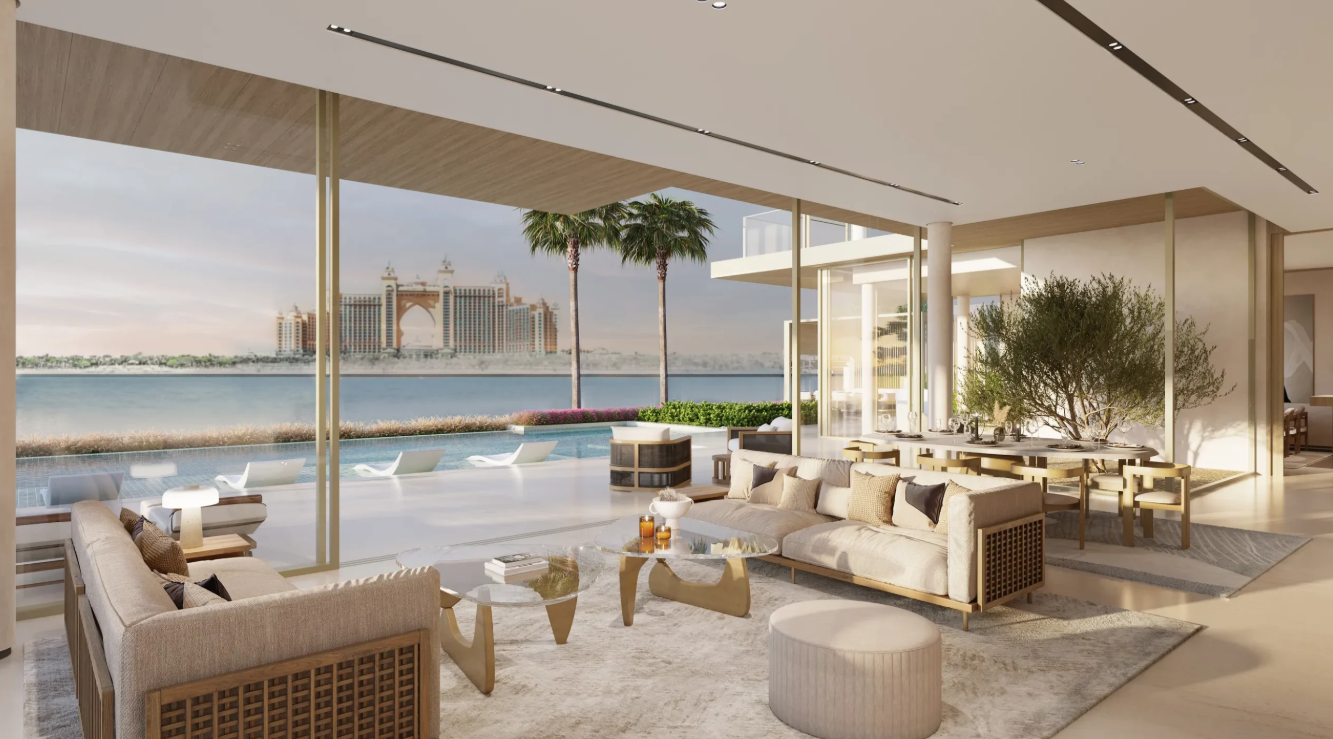 The Palm Crown 6BR villa distress resale below OP living room