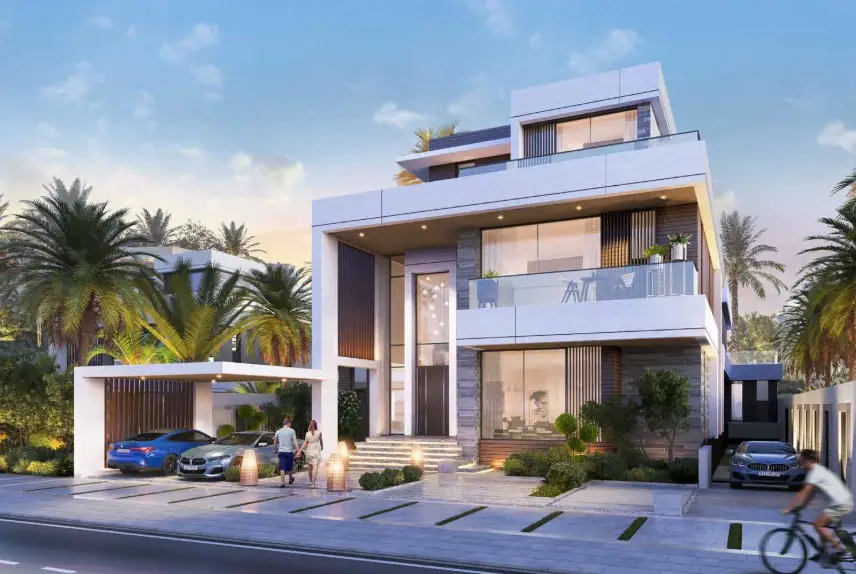 6 BR standalone villa distress resale orocco Damac Lagoons facade