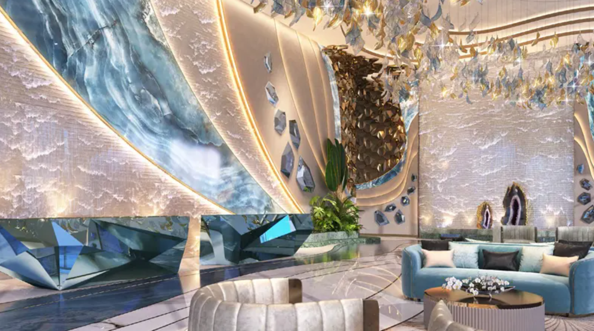 Damac Chic tower Business Bay distress resale by Grisogono lobby
