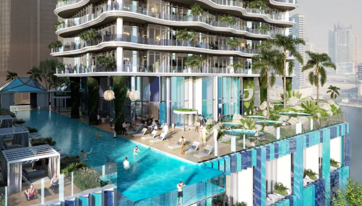 Damac Chic tower Business Bay distress resale by Grisogono pool