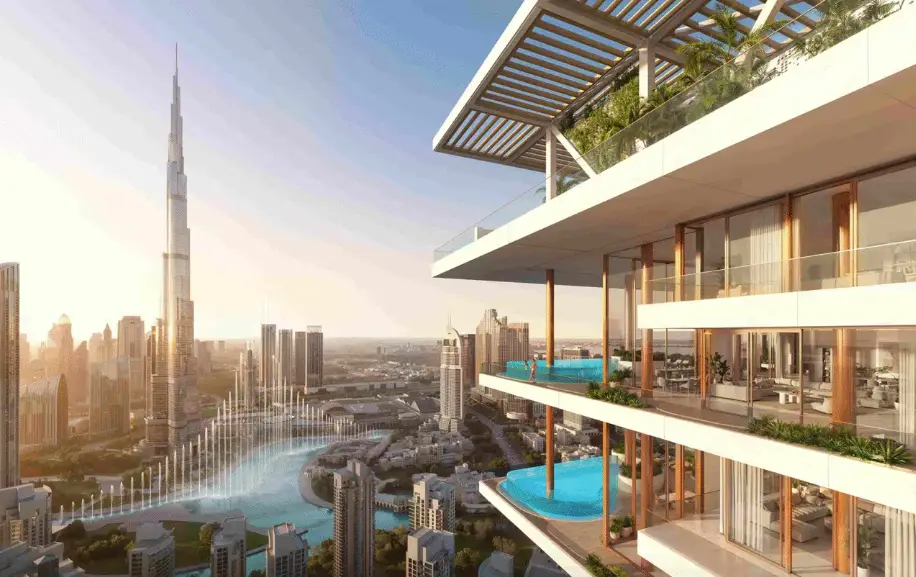 Solara Fairmont residence SOL resale distress 2 BR Burj view