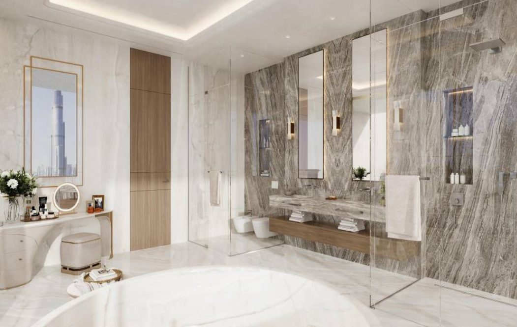 Solara Fairmont residence SOL resale distress 2 BR master-bathroom